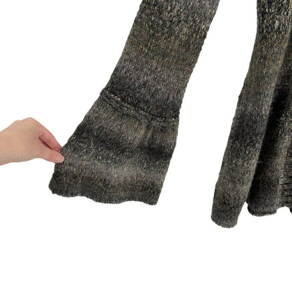 PrAna Amber Duster Sweater Cardigan Wool Blend Button Front Tan Gray Medium - Picture 9 of 14